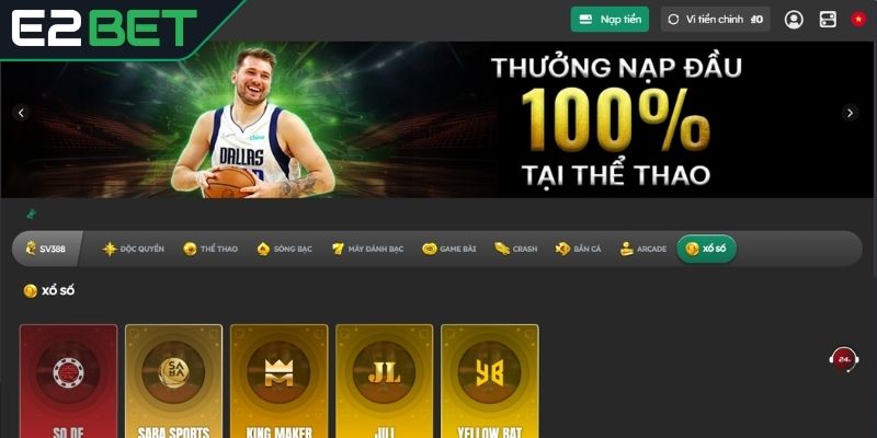 E2BET được biết đến là ông hoàng trong giới cá cược online